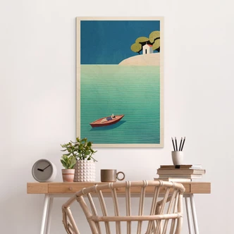 Wooden Poster Siesta in summer - Rivers 