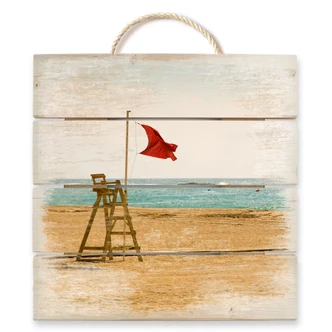 Red Flag - Wood Print 