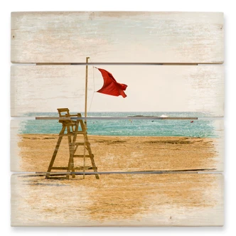 Red Flag - Wood Print 