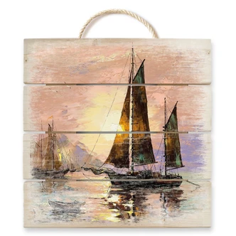 Sailing Boat - Wood Print 