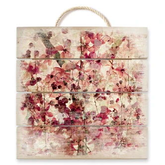 Vintage Floral Design - Wood Print 
