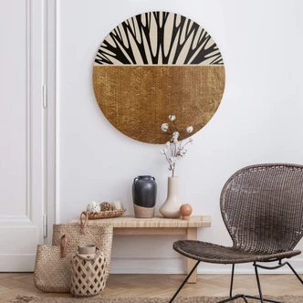 Wall Circle Wood Kubistika - Tree of Life (gold) 