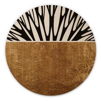 Wall Circle Wood Kubistika - Tree of Life (gold) 