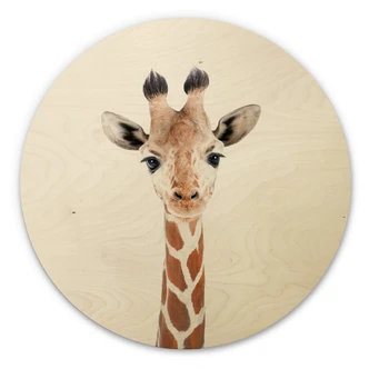 Wall Circle Wood Sisi & Seb - Baby Giraffe 