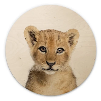 Wall Circle Wood Sisi & Seb - Baby Lion 
