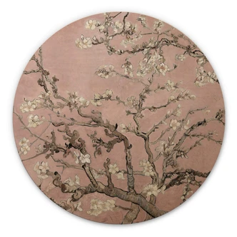 Wall Circle Wood van Gogh - Almond Blossom light pink 