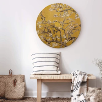 Wall Circle Wood van Gogh - Almond Blossom (ocher) 