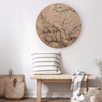 Wall Circle Wood van Gogh - Almond Blossom light pink 