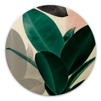 Wall Circle Wood Sisi & Seb - Colorful Leaves 