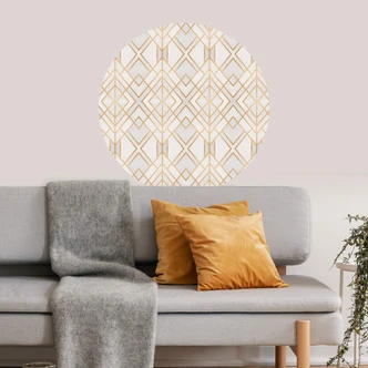 Wall sticker Fredriksson - round - Golden Geometry 