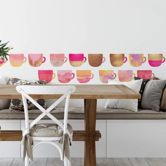 Wall sticker set Fredriksson - Pretty Coffee Cup 