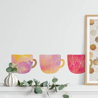 Wall sticker set Fredriksson - Pretty Coffee Cup 