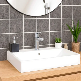 Tile stickers, concrete look, dark gray - Furniture foil, kitchen splashback, bathroom foil 