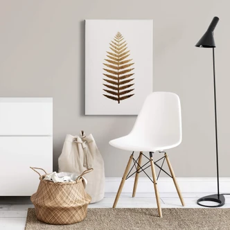 Canvas print Kubistika - Golden Fern 