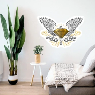 LA Ink Diamond with Wings Wall Sticker 