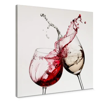 Wine Glasses - squared Canvas print 