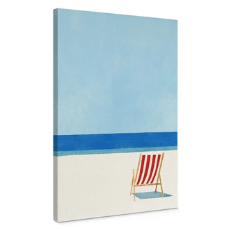 Canvas print Deck chair with sea view - Rivers 