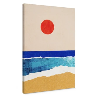 Canvas print Calm beach at sunset - Rivers 