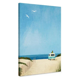 Canvas Print Life in a van - holiday by the sea - Rivers 