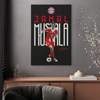 Canvas print FC Bayern player Jamal Musiala 2025/26 