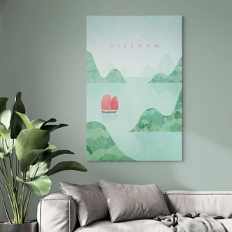 Canvas print Halong Bay on Vietnam travels - Rivers 