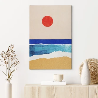 Canvas print Calm beach at sunset - Rivers 
