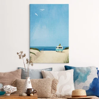 Canvas Print Life in a van - holiday by the sea - Rivers 