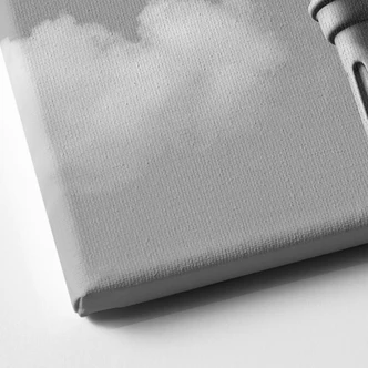 Canvas print - street sign black and white 
