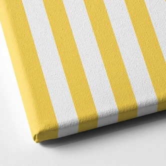 Customizable Canvas print stripes yellow 