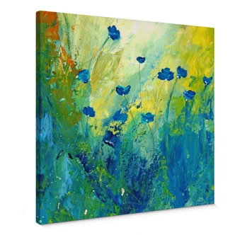 Canvas Print Niksic – Blue Flowers 