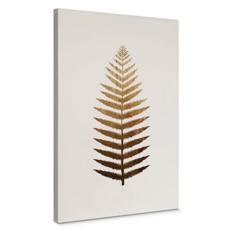 Canvas print Kubistika - Golden Fern 