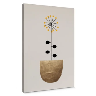 Canvas Print Kubistika - Small Sunflowers 