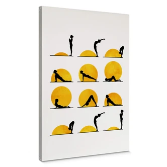 Canvas Print Kubistika - Yoga 