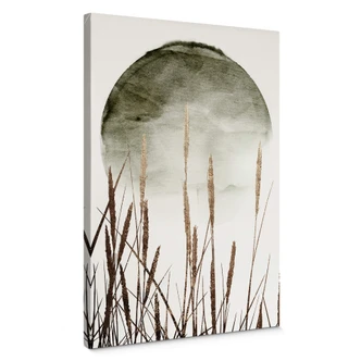 Canvas Print Kubistika - Golden Feathers 