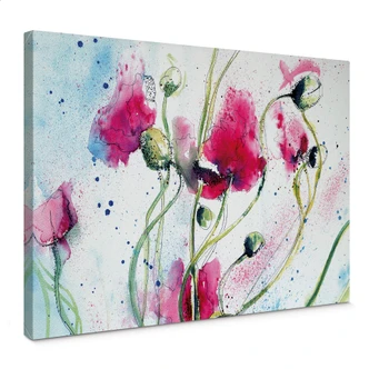 Poppies Watercolour Canvas print 