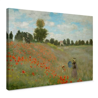 Claude Monet - Poppy Field at Argenteuil Canvas print 