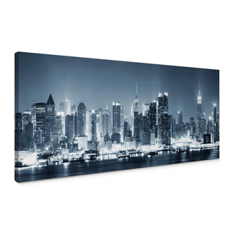 New York at Night 1 Panorama Canvas print 