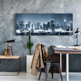 New York at Night 1 Panorama Canvas print 