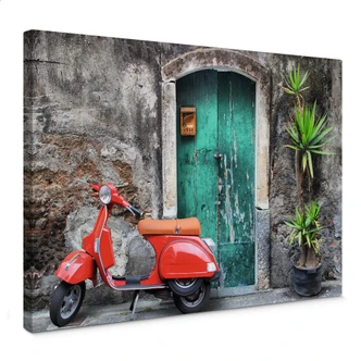 Red Scooter Canvas print 