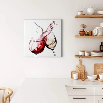 Wine Glasses - squared Canvas print 