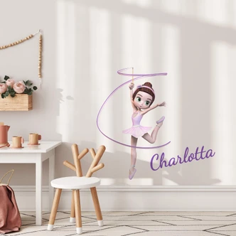 Wall sticker Agullo - Ballerina + Name 