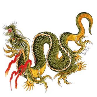 Miami Ink - Dragon Wall sticker 