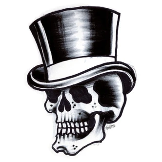 Miami Ink Skull with Hat Wall sticker 