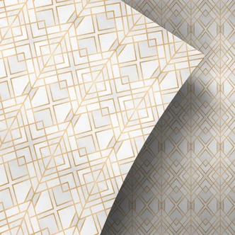 Furniture Wrap - self adhesive - Fredriksson - Golden Geometry 
