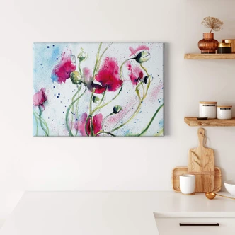 Poppies Watercolour Canvas print 