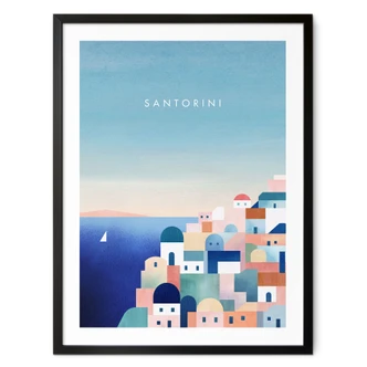 Poster Houses of Santorini - Rivers 