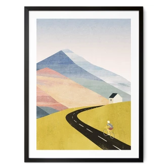Poster Cyclist in the mountains - Rivers 