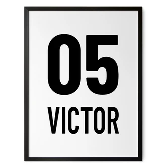 Personalizable poster back number 