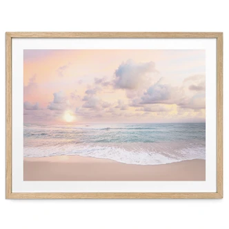 Poster Sunset over beach and sea - Sisi & Seb 