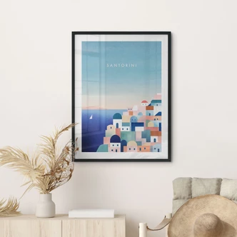 Poster Houses of Santorini - Rivers 